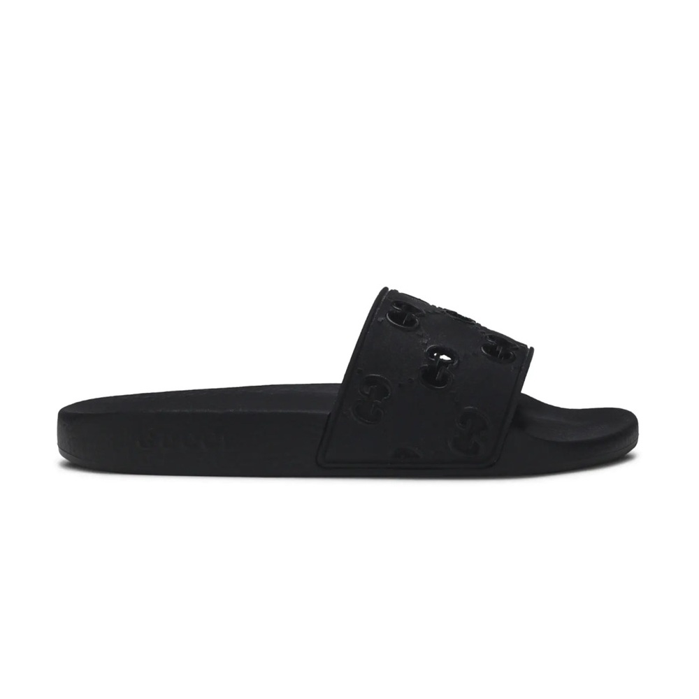 Gucci Rubber GG Slide 'Black'